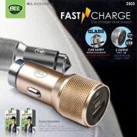 ราคา หัวชาร์จในรถยนต์ BLL หัวชาร์จโทรศัพท์ในรถ พร้อมที่ทุบกระจกรถ CAR CHARGER รุ่น BLL2503 รองรับ Fast Charge เร็ว แรง (15711092260)