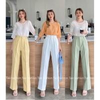 ราคา กางเกงขากระบอกเอวสูง ทรงลุง ผ้าไมโคร (8781679694)