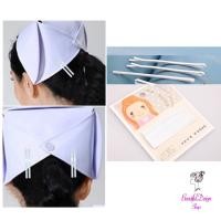 ราคา พร้อมส่ง กิ๊บติดหมวกพยาบาล กิ๊บเหล็กสีขาว (14689175906)