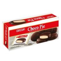 ราคา EURO Choco Pie ยูโร่ ช็อกโก พาย บรรจุ 12 ซอง ขนมพายสอดไส้ ตรายูโร่ ช็อกโกพาย แยมราสเบอร์รี่ 144 กรัม (24673826951)