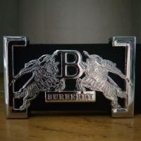 ราคา เข็มขัด แบรนด์ดัง เบอเบอร์รี่ Burberry มือสอง สภาพดี มาก หนังแท้สีดำ หัวเข็มขัดโลหะสีเงิน (28000576973)