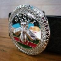 ราคา เข็มขัด แบรนด์เนม กุชชี่ Gucci มือสอง สภาพดี มาก สายหนังแท้สีดำ หัวเข็มขัดโลหะสีเงิน สวยมาก (26403084491)