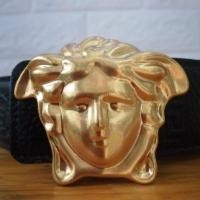 ราคา เข็มขัด แบรนด์เนม เวอร์ซาเช่ VERSACE มือสอง สภาพดี หนังแท้สีดำ หัวเข็มขัดเป็นโลหะสีทอง สัญลักษณ์ของเวอร์ซาเช่ (25427915894)