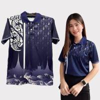 ราคา เสื้อโปโลลายไทย เสื้อใส่ทำงาน ใส่ได้ทั้งหญิงและชาย พร้อมส่ง (24331976705)