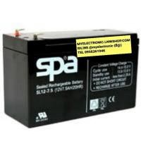 ราคา BATTERY 12V7 5A แบตเตอรี่แห้ง แบตเตอรี่สำรองไฟ รุ่น SL12 7 5AH ยี่ห้อ SPA SL12 7 5 (10561521821)