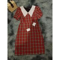 ราคา เดรสลายสก๊อต งานป้ายAp style (21788664085)