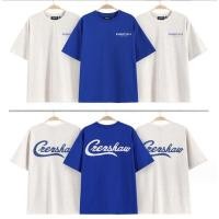 ราคา สต ็ อก FOG double line ESSE high street หลวมกระชับ Klein blue FOG เสื ้ อยืดคอกลมแขนสั ้ นสําหรับผู ้ ชายและผู ้ หญิง (27701711877)