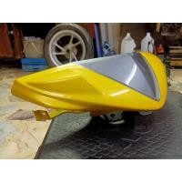 ราคา ฝาครอบแฮนด์ตัวบนด้านหน้า YAMAHA Mio ตาใหญ๋ สีเหลืองเทาใหม่แท้ (23140266514)