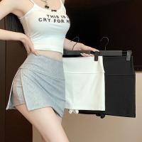 ราคา กางเกงกระโปรง กระโปรงสั้น ผ้ายืดได้ ทรงสวย เว้าข้าง เก็บพุงได้ 150363 (28651769506)