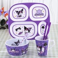 ราคา Kuromi ชุดจานชาม ลายน่ารัก ของใช้ในครัวเรือน สําหรับเด็ก ชุดจานชาม ชามน่ารัก จานคิตตี้ (25523109948)