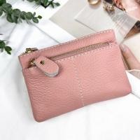 ราคา กระเป๋าใส่เหรียญ หนังแท้ 3 ซิบ หนังด้าน มีสายโซ่คล้องกุญแจ ใส่ธนบัตรพับครึ่งได้ กระเป๋าเหรียญหนังแท้ (23335186364)