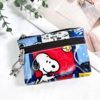 ราคา กระเป๋าเหรียญ 2 ซิบ ผ้าเคลือบกันน้ำ มีซับใน ใส่ธนบัตรพับครึ่งได้ กระเป๋าสตางค์ (10246029963)