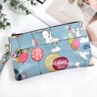 ราคา กระเป๋าสตางค์ ผ้าเคลือบกันน้ำ 3 ซิบ ขนาด 8 นิ้ว ใส่โทรศัพท์ได้ทุกรุ่น โทรศัพท์ผ้าเคลือบ (22160948036)