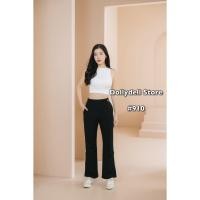 ราคา กางเกงขาม้าผ้ายืดสีดำผู้หญิงดอลลี่ รุ่น D910 เอวยางยืดๆได้ตามตัว เนื้อผ้ายืดได้ใส่สบายทรงสวย (26903352951)