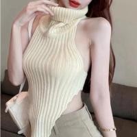 ราคา A30 เสื้อไหมพรมคล้องคอ เปิดหลัง ยืดได้เยอะ สาวอวบใส่ได้ (25682554896)