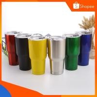 ราคา แก้วน้ำเก็บความเย็นสีด้านขอบเงิน 30 ozแก้วเก็บความเย็น (2751937914)