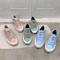 ราคา H2217 Steve Madden 2022 ฤดูร ้ อนสุภาพสตรีแบน Lace Up Low Top รองเท ้ าผ ้ าใบรองเท ้ าสเก ็ ตบอร ์ ด 6 7 7 5 (28252287832)