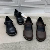 ราคา 282272 ญี ่ ปุ ่ น Nuovo2023 ฤดูใบไม ้ ผลิสุภาพสตรีส ้ นเตี ้ ยรอบ Toe Mary Jane รองเท ้ านักเรียนรองเท ้ า XS SM (28102292329)