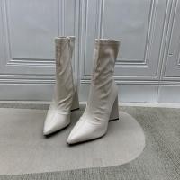 ราคา 275681 Forever รองเท้าบูท ส้นแหลม 4 นิ้ว หัวแหลม ขนาดใหญ่ 7 8 9 10 11 43 สีขาว แฟชั่นฤดูใบไม้ร่วง ฤดูหนาว สําหรับผู้หญิง 21 2022 (25571684809)