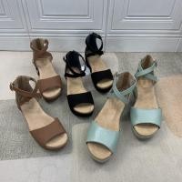 ราคา 297531 ทํามัน เบนินี่ 2023ฤดูร้อน รองเท้าแตะส้นเตารีดสูง 2 5 นิ้ว สําหรับผู้หญิง ขนาดใหญ่ 8 8 5 9 5 41 10 42 (25232535650)