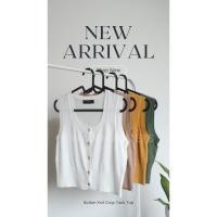 ราคา kwanmaniescloset เสื้อกั๊กแขนกุด ทรงคร็อป คาร์ดิแกน มีกระดุม สไตล์เกาหลี (22080144587)