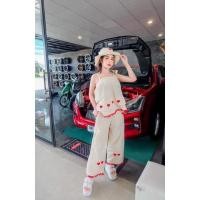 ราคา ชุดเซ็ต เสื้อ กางเกง งานผ้าฝ้ายปักมือ (17768196202)