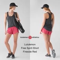 ราคา Lululemon Free Spirit Short Fireside Red No 4 (28150104335)