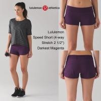 ราคา Lululemon Speed Short 4 way Stretch 2 1 2 Darkest Magenta No 2 (27500094580)