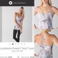 ราคา Lululemon Power Y Tank Luon Sugar Crush Multi (23888048348)