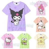 ราคา sanrio shirt kuromi melody Cinnamoroll kitty shirt (25232351269)