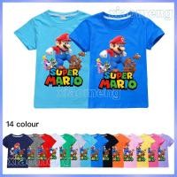 ราคา mario tshirtเสื้อมาริโอ้ สําหรับเด็ก (25173881302)
