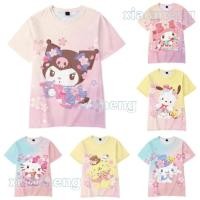 ราคา sanrio shirt kuromi melody Cinnamoroll kitty shirt (25082351858)
