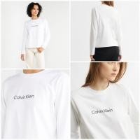 ราคา พร้อมส่ง Calvin Klein เสื้อ CK ของแท้ Relaxed Fit Standard Logo Crewneck Long Sleeve Tee (23886773192)