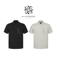 ราคา เสื้อผ้ากอล์ฟเกาหลี StANDREWS เสื้อโปโลแขนสั้นธุรกิจลําลองมีกระเป๋าเล็กน้ําหนักเบาเข้ากันทั้งหมด (27903441110)