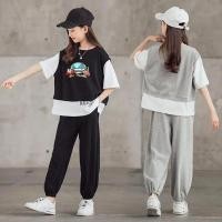 ราคา ชุดกีฬา เสื้อสเวตเตอร์ กางเกงขายาว ลําลอง สองชิ้น แฟชั่นฤดูร้อน สําหรับเด็กผู้หญิง ขนาดกลาง และขนาดใหญ่ (24823979454)