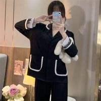 ราคา พร้อมส่ง ชุดนอน เสื้อคาร์ดิแกน แขนยาว แบบบาง ทรงหลวม แต่งลูกไม้ แฟชั่นฤดูใบไม้ร่วง และฤดูหนาว สไตล์ชาแนล สําหรับผู้หญิง (23551111096)