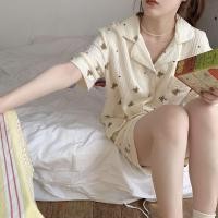 ราคา พร้อมส่ง ชุดนอนหมีน่ารัก ผู้หญิง ฤดูร้อน สไตล์ใหม่ แขนสั้น ชุดนอนเลาจ์แวร์ เวอร์ชั่นเกาหลี ผ้าย่น ชุดนอนหมี บาง หลวม สไตล์ญี่ปุ่น เลาจ์ (22840448708)