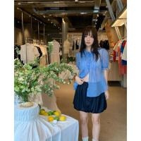 ราคา เสื้อเชิ้ตคอบัว ผ้าซีทรู แบรนด์เกาหลี ป้ายMUSED (26452299260)