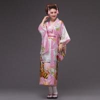 ราคา cp44 4 ชุดกิโมโนยาว กิโมโนญี่ปุ่นยาว สีชมพูลายสวย พิมพ์ลายดอกไม้น่ารัก (866088729)