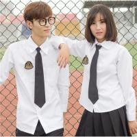 ราคา cp15 2 SETเสื้อนักเรียนญี่ปุ่นใส่ได้ทั้งหญิงและชาย เสื้อเชิ๊ตแขนยาว ตราโรงเรียน เนคไทสีดำ ไม่มีกางเกง cp15 5 ac36 2 (4662135184)
