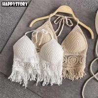 ราคา เสื้อสายเดี่ยวผูกคอ ถักไหมพรม น่ารักสไตล์ เกาหลี มาก เสื้อถักไปทะเล (22463926669)