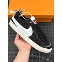 ราคา Nike Blazer Low 77 Jumbo รองเท้าผ้าใบสำหรับผู้ชายและผู้หญิง สีดำและสีขาว ขนาด 36 45 (24282580187)