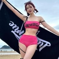 ราคา Gwenny M XL ผู้หญิงเซ็กซี่บิกินี่เกาหลีแขนกุดเอวสูงพิมพ์ชุดว่ายน้ำ (29100470095)