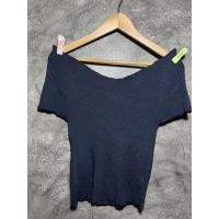 ราคา A14 เสื้อมือสองรัดรูปพอดีตัวสีน้ำเงินกรมท่า (16501978177)