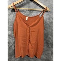 ราคา ชุดเสื้อสายเดี่ยวพร้อมกระโปรงมือสอง สีส้มอิฐ B6 (16141682077)
