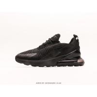 ราคา Nike Air Max 270 รองเท้าวิ่งสีดำสำหรับผู้ชายและผู้หญิงขนาด 36 46 (27250506502)