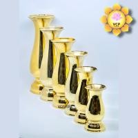 ราคา แจกัน ทองเหลือง แท้ ทรงอ้วน คู่ (1244238633)