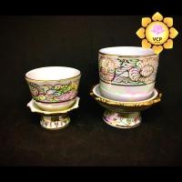 ราคา ถ้วยพานรองลายไทย มุกทอง ขนาดเล็ก (1372632228)