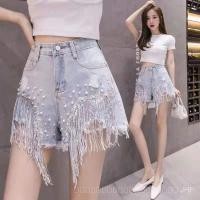 ราคา กางเกงยีนขาสั้น เอวสูง ปักเลื่อม ประดับเพชร แฟชั่นฤดูใบไม้ผลิ และฤดูร้อน สําหรับผู้หญิง 2023 (25551096054)