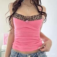 ราคา เสื้อสายเดี่ยว เข้ารูปเซ็กซี่ ลายเสือดาว สีชมพู สําหรับผู้หญิง Y2g (24625102136)